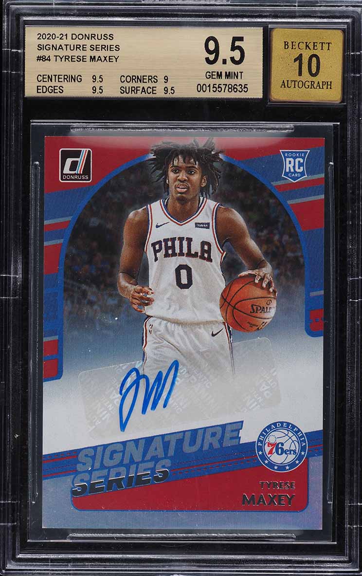 Tyrese Maxey #SG-TYM 2020-21 Donruss Basketball Signature Series