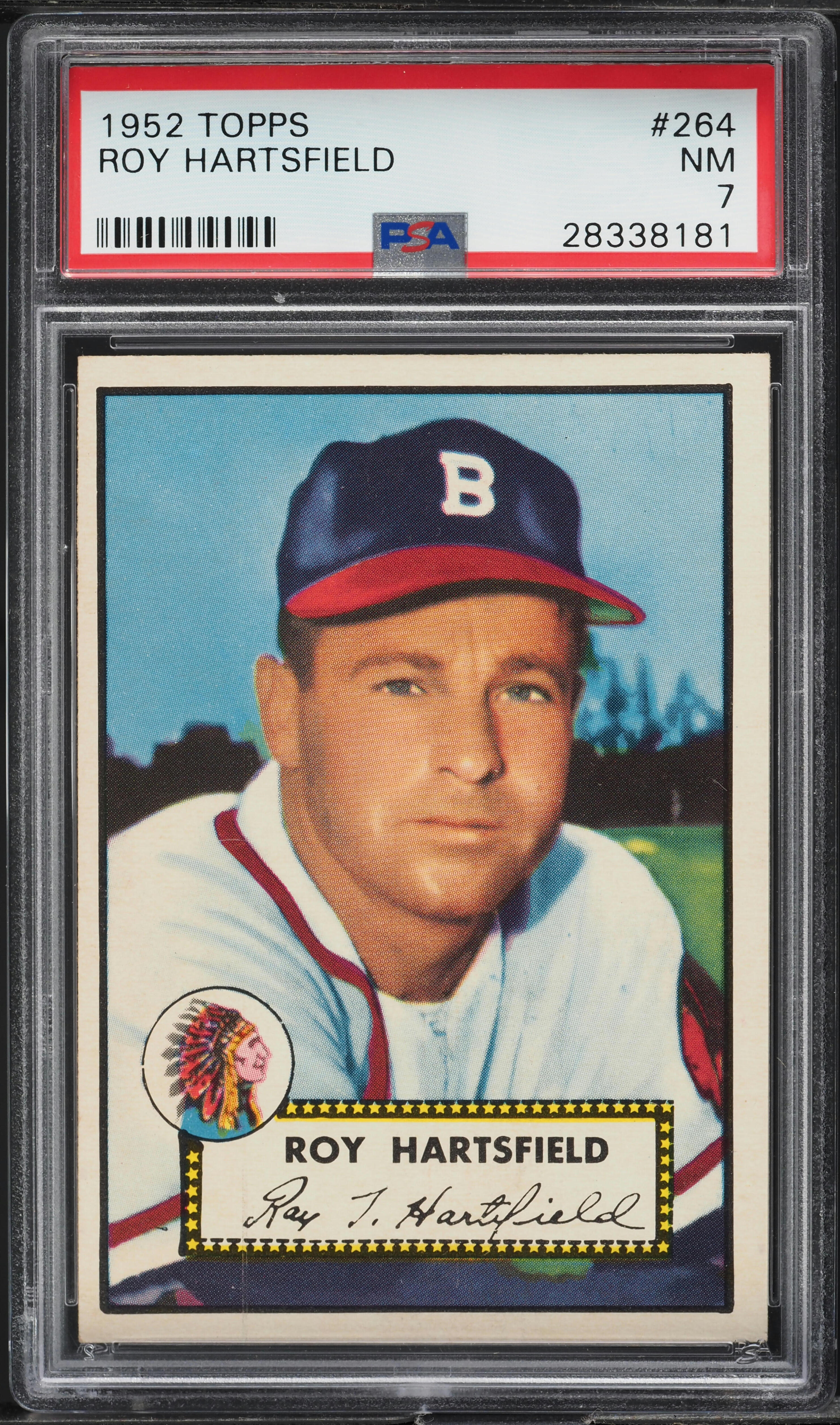 1952 Topps Roy Hartsfield #264 PSA 7 NRMT