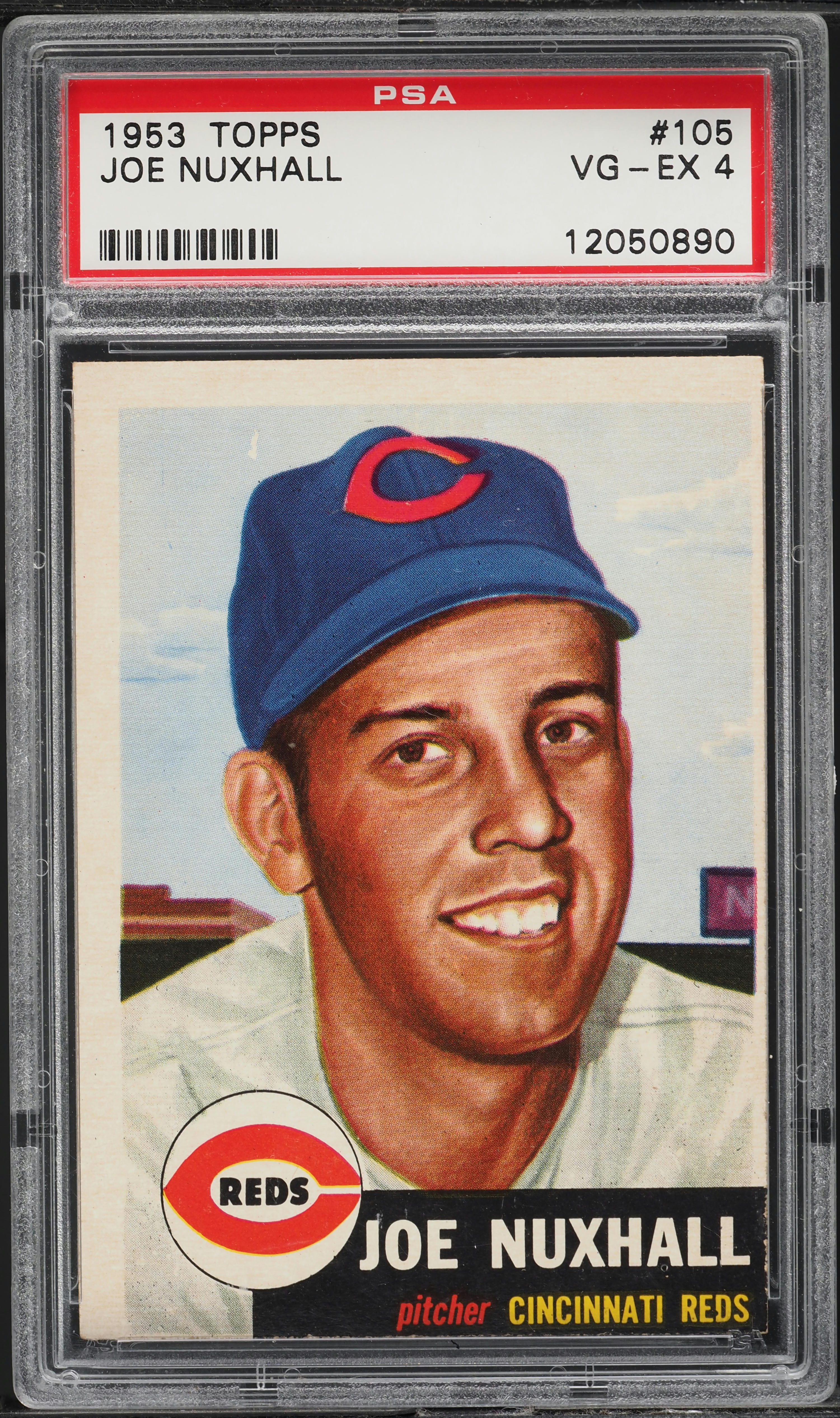 1953 Topps Joe Nuxhall #105 PSA 4 VGEX