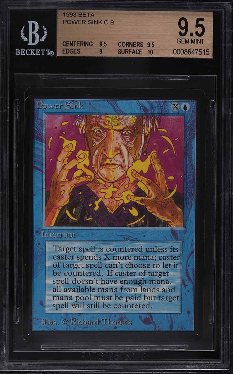 1993 Magic The Gathering MTG Beta Power Sink C B BGS 9.5 GEM MINT