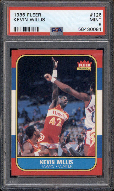 1986 Fleer #126 Kevin Willis PSA 9