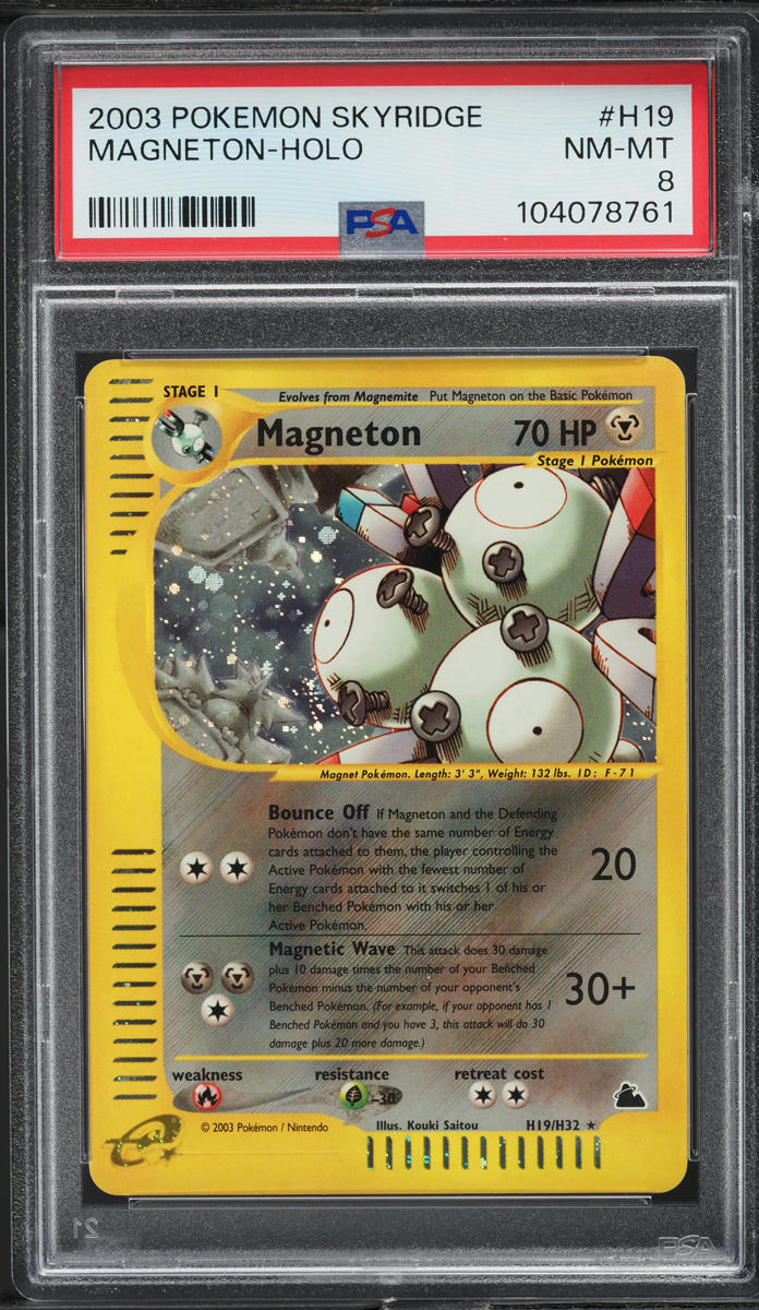 2003 Pokemon Skyridge Holo Magneton #H19 PSA 8 NM-MT