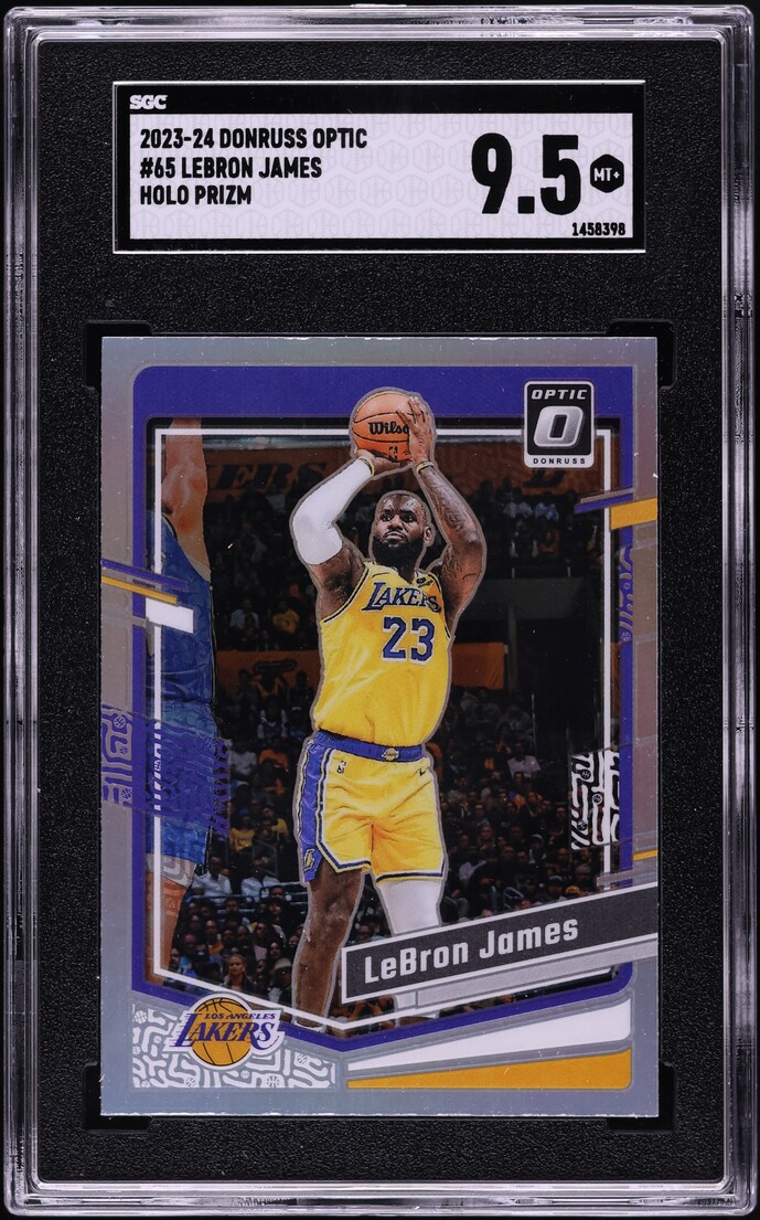 2023 Donruss Optic Holo Prizm LeBron James #65 SGC 9.5 MINT+