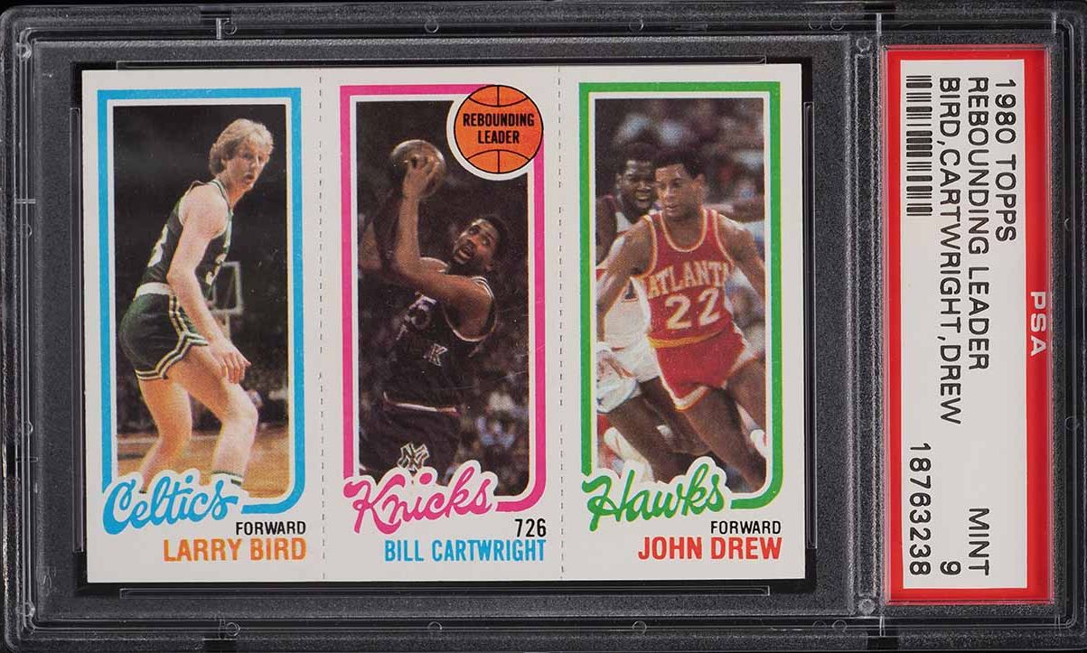 1980 Topps Basketball Larry Bird Bill Cartwright John Drew ROOKIE PSA 9 MINT