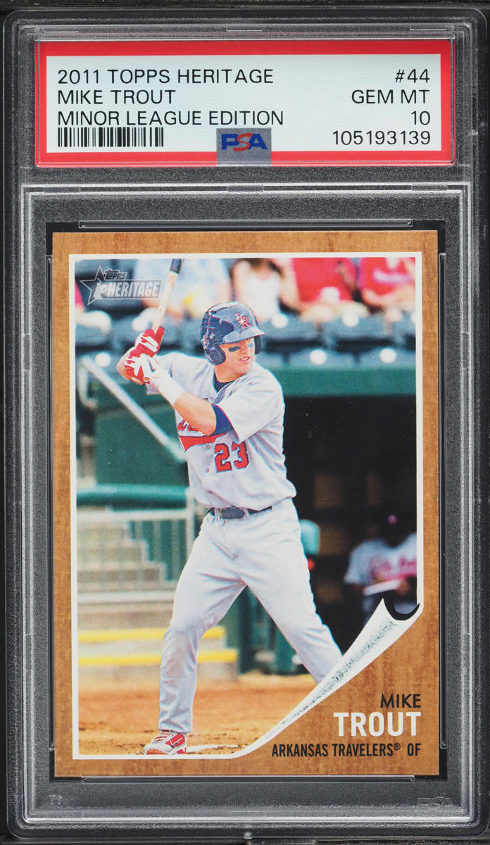 2011 Topps Heritage Minor League Edition Mike Trout ROOKIE #44 PSA 10 GEM MINT