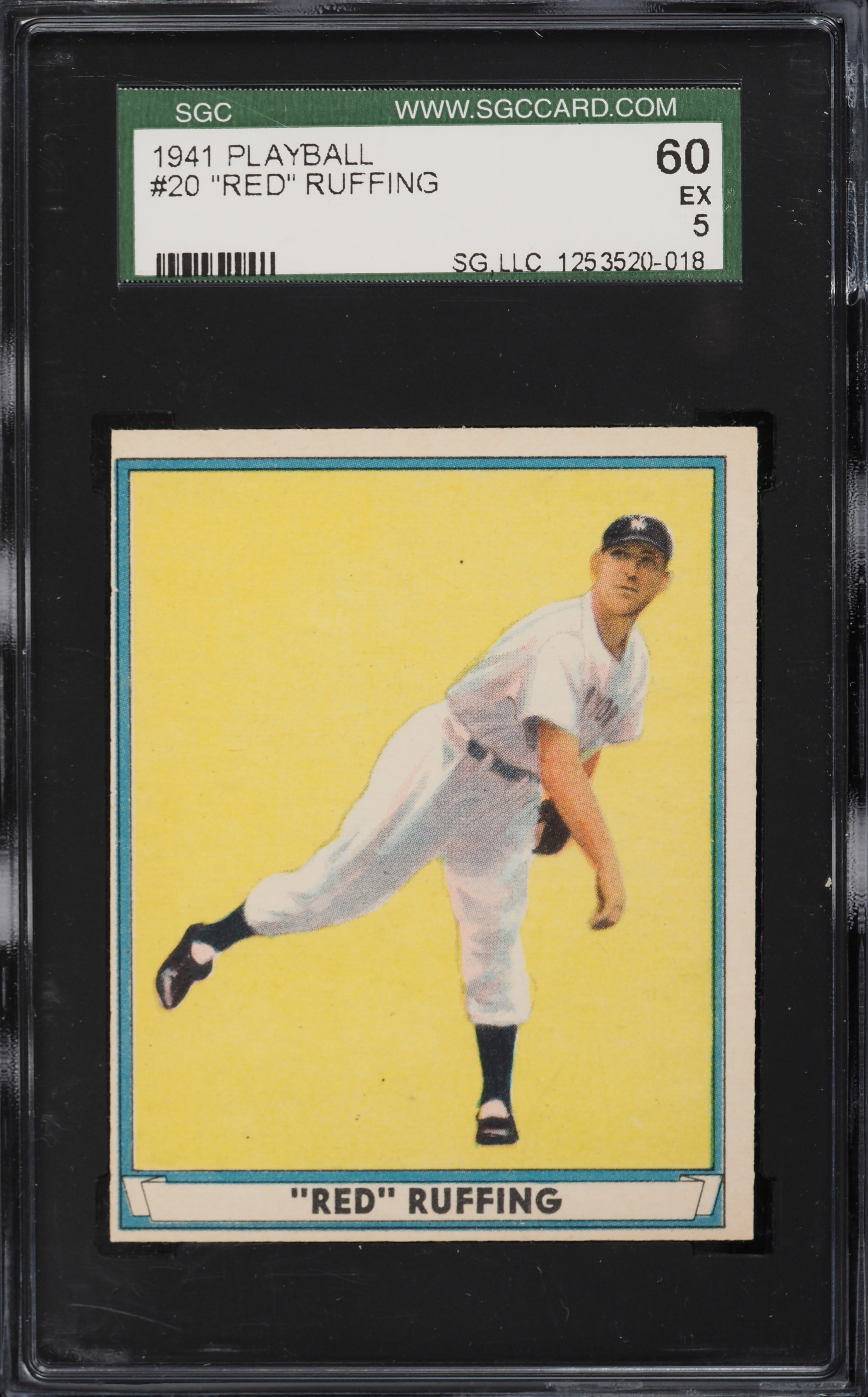 1941 Play Ball Red Ruffing #20 SGC 5 EX