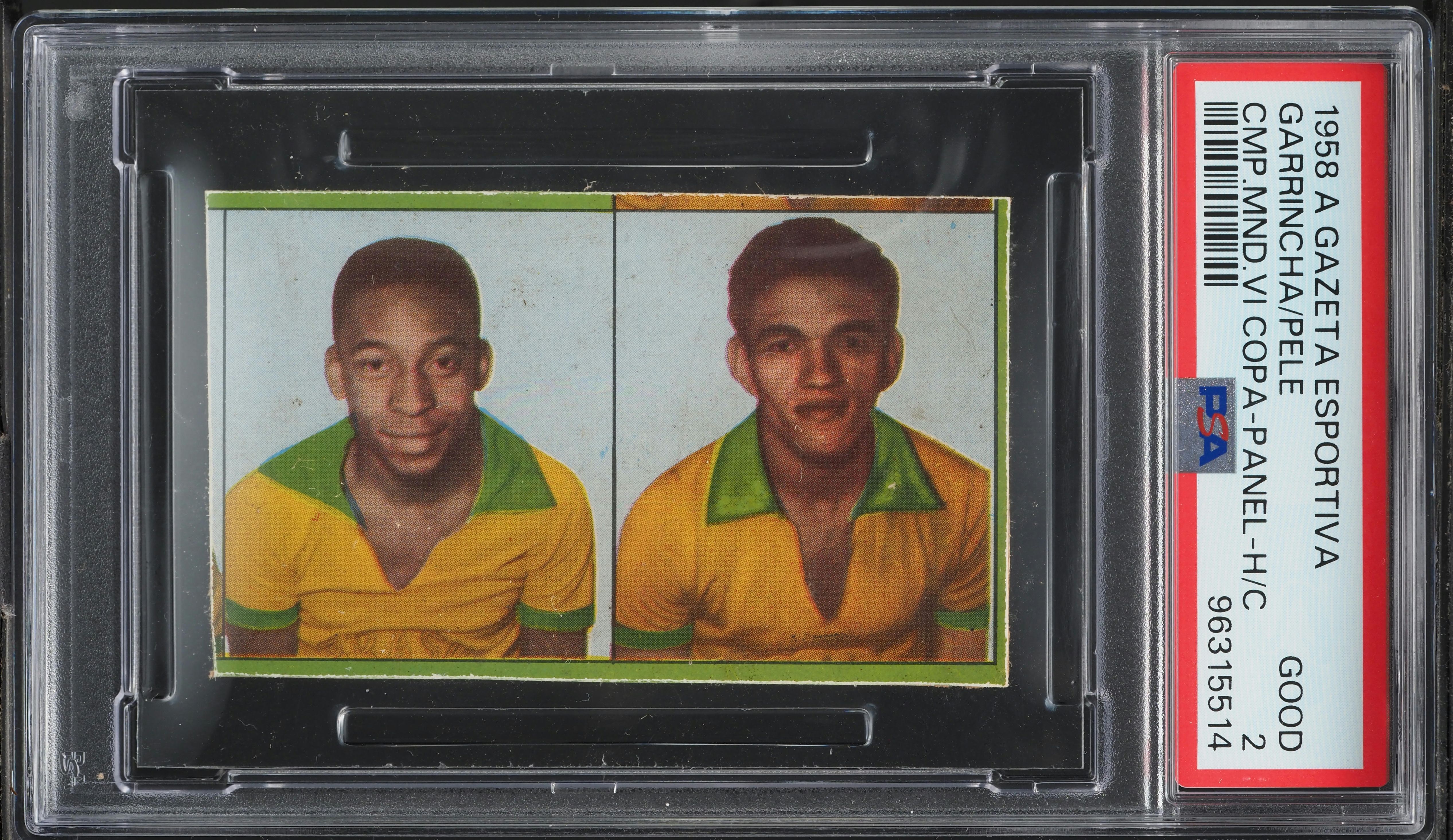 1958 A Gazeta Esportiva Campeao Mundial Garrincha & Pele ROOKIE PSA 2 GD