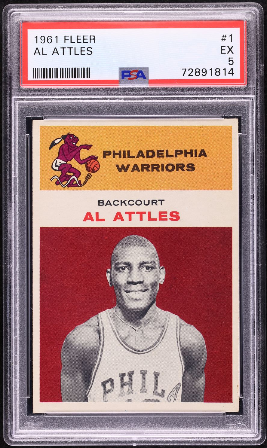 1961 Fleer Basketball Al Attles ROOKIE #1 PSA 5 EX