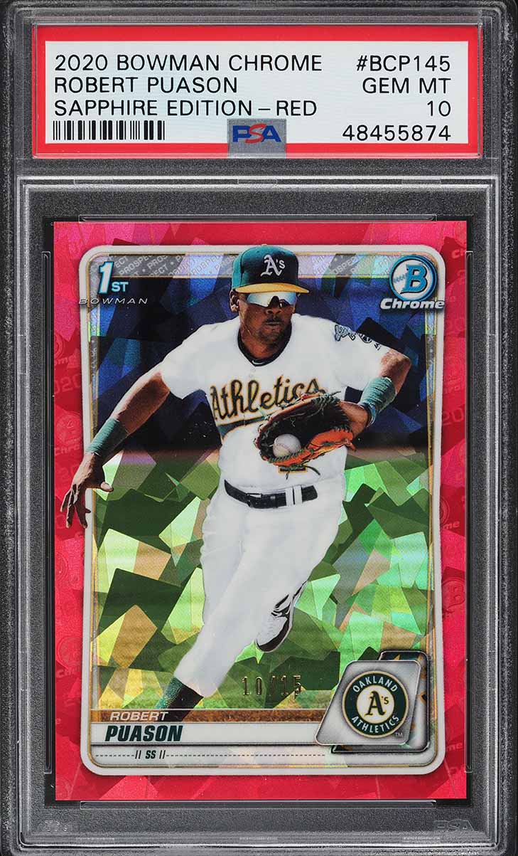 2020 Bowman Chrome Sapphire Edition Red Robert Puason /15 #BCP145 PSA 10 GEM