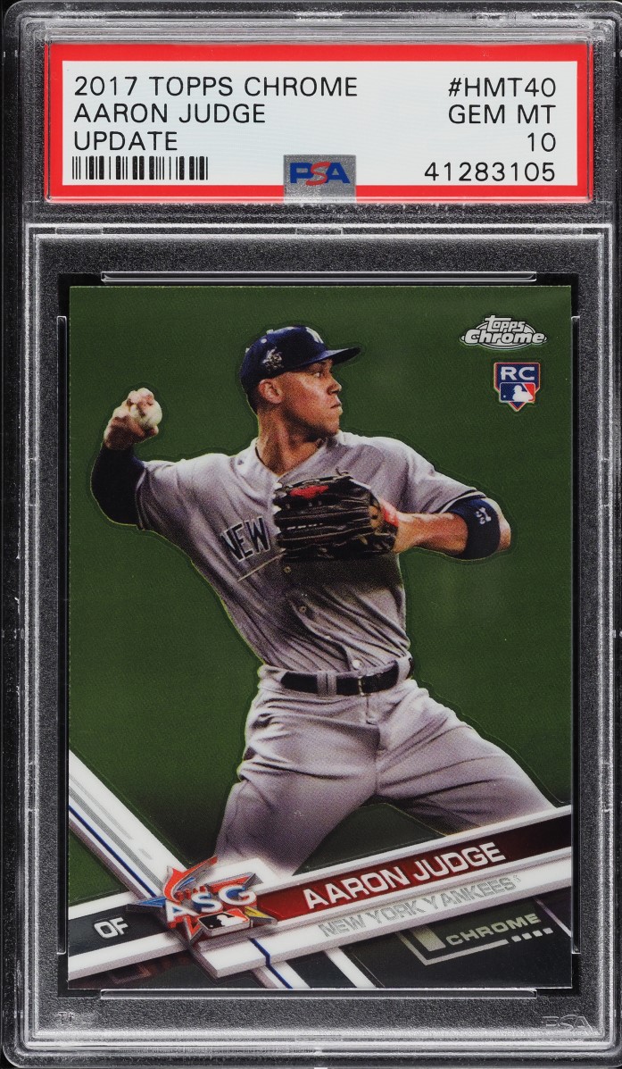 2017 Topps Chrome Update Aaron Judge ROOKIE #HMT40 PSA 10 GEM MINT