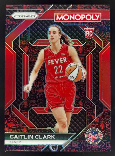 2024 Panini Prizm Monopoly WNBA Insert Red/Black Icons #WNBA27 Caitlin Clark RC