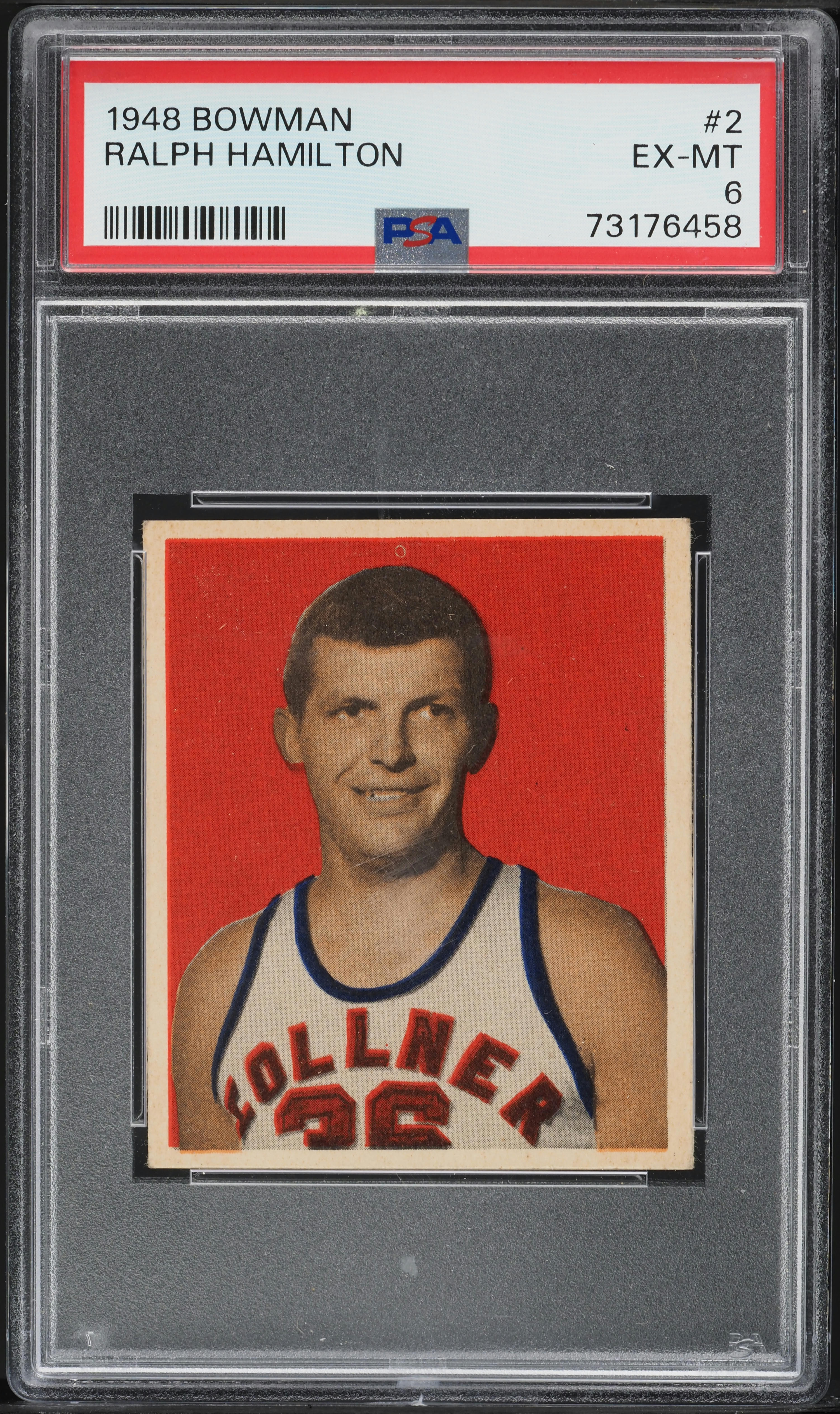 1948 Bowman Basketball Ralph Hamilton #2 PSA 6 EXMT