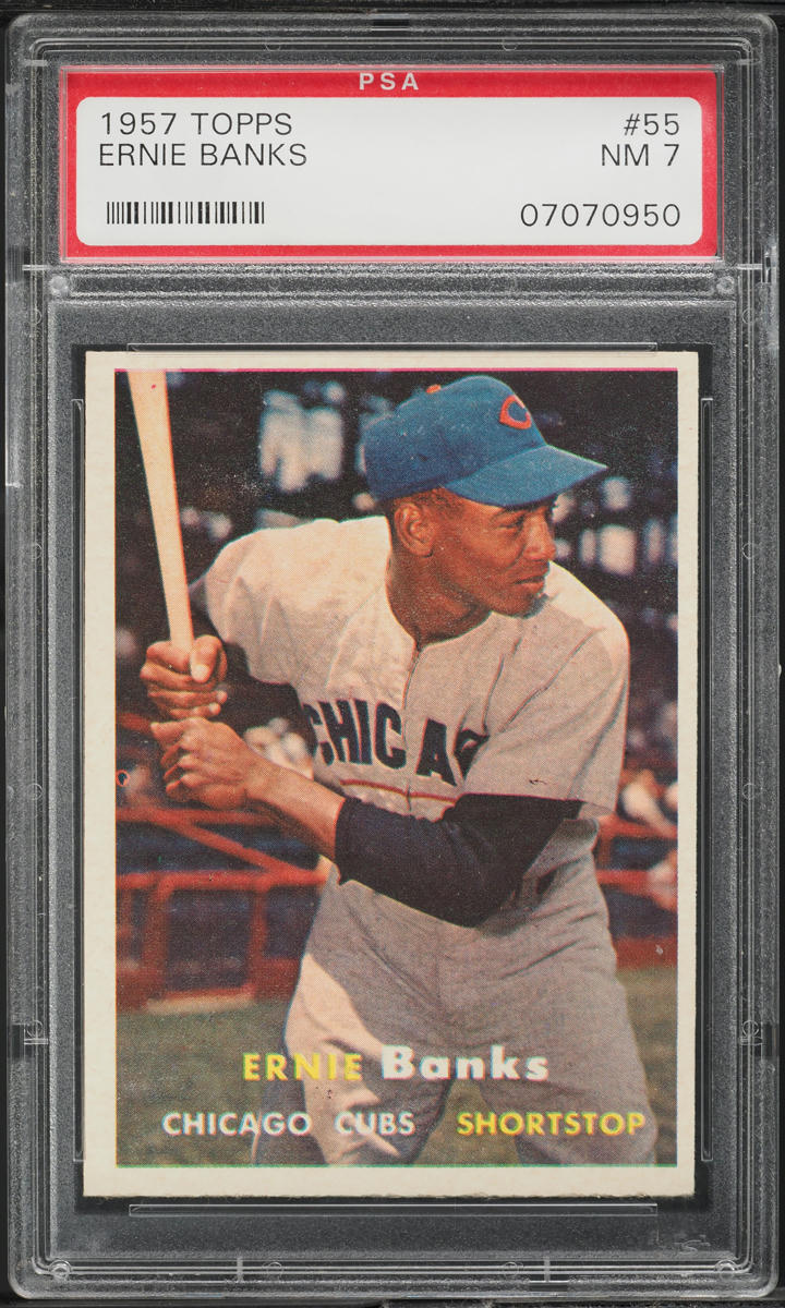 1957 Topps Ernie Banks #55 PSA 7 NRMT