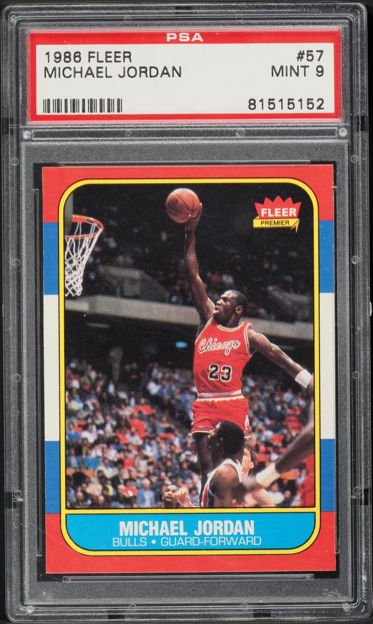 1986 Fleer Basketball Michael Jordan ROOKIE #57 PSA 9 MINT