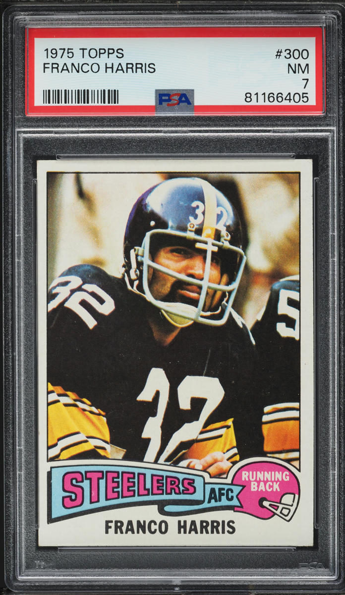 1975 Topps Football Franco Harris #300 PSA 7 NRMT
