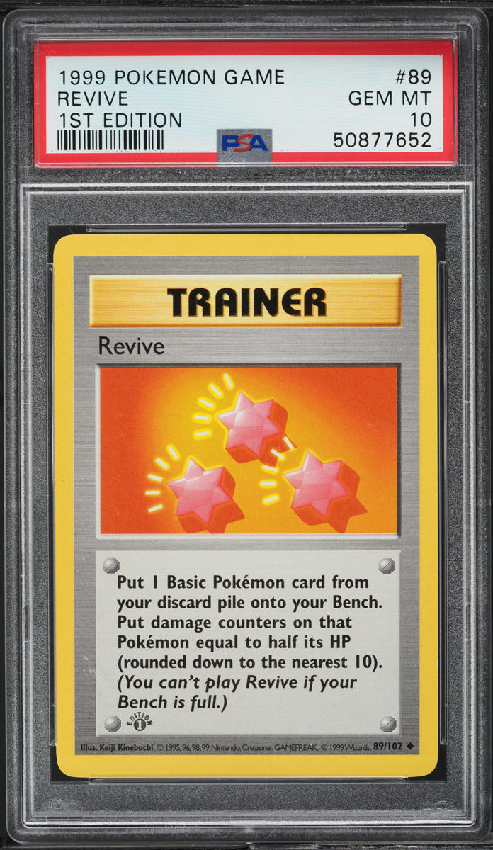 1999 Pokemon Base Set 1st Edition Revive #89 PSA 10 GEM MINT