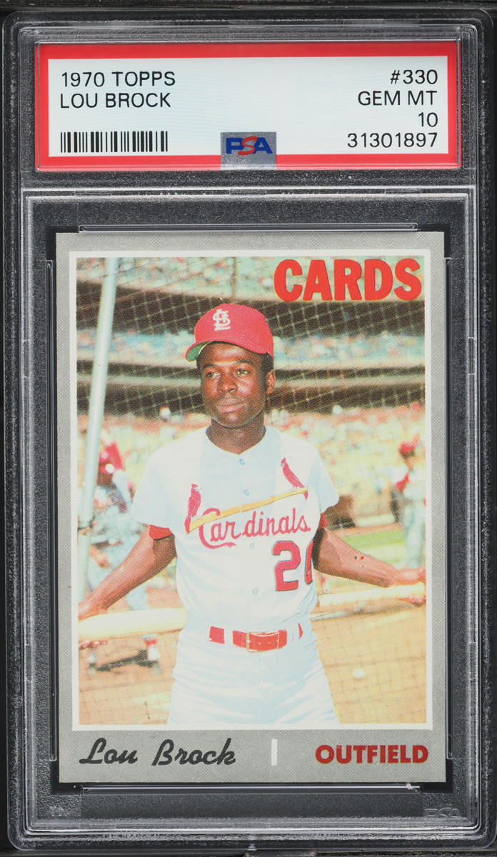 1970 Topps Lou Brock #330 PSA 10 GEM MINT