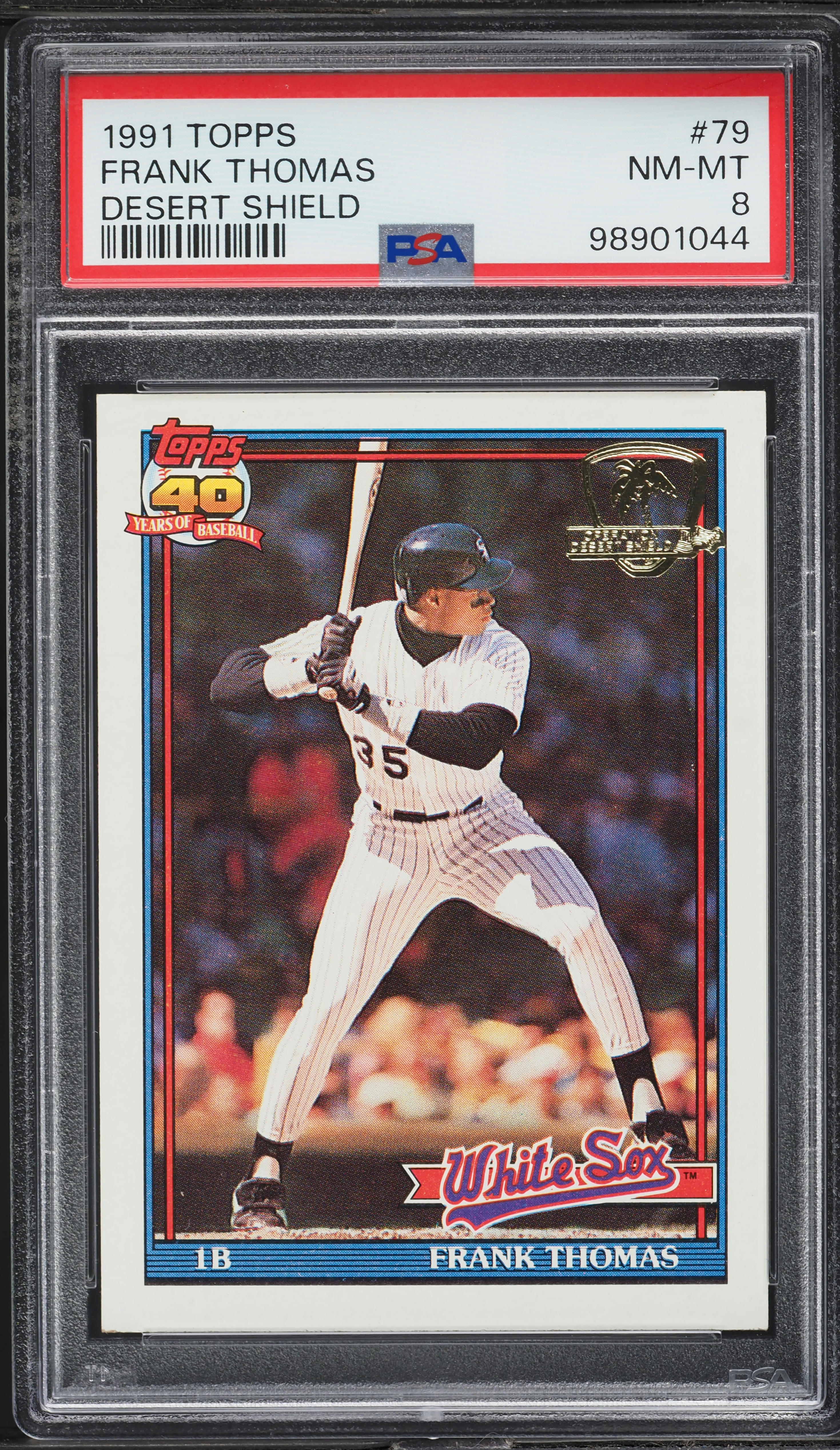 1991 Topps Desert Shield Frank Thomas #79 PSA 8 NM-MT