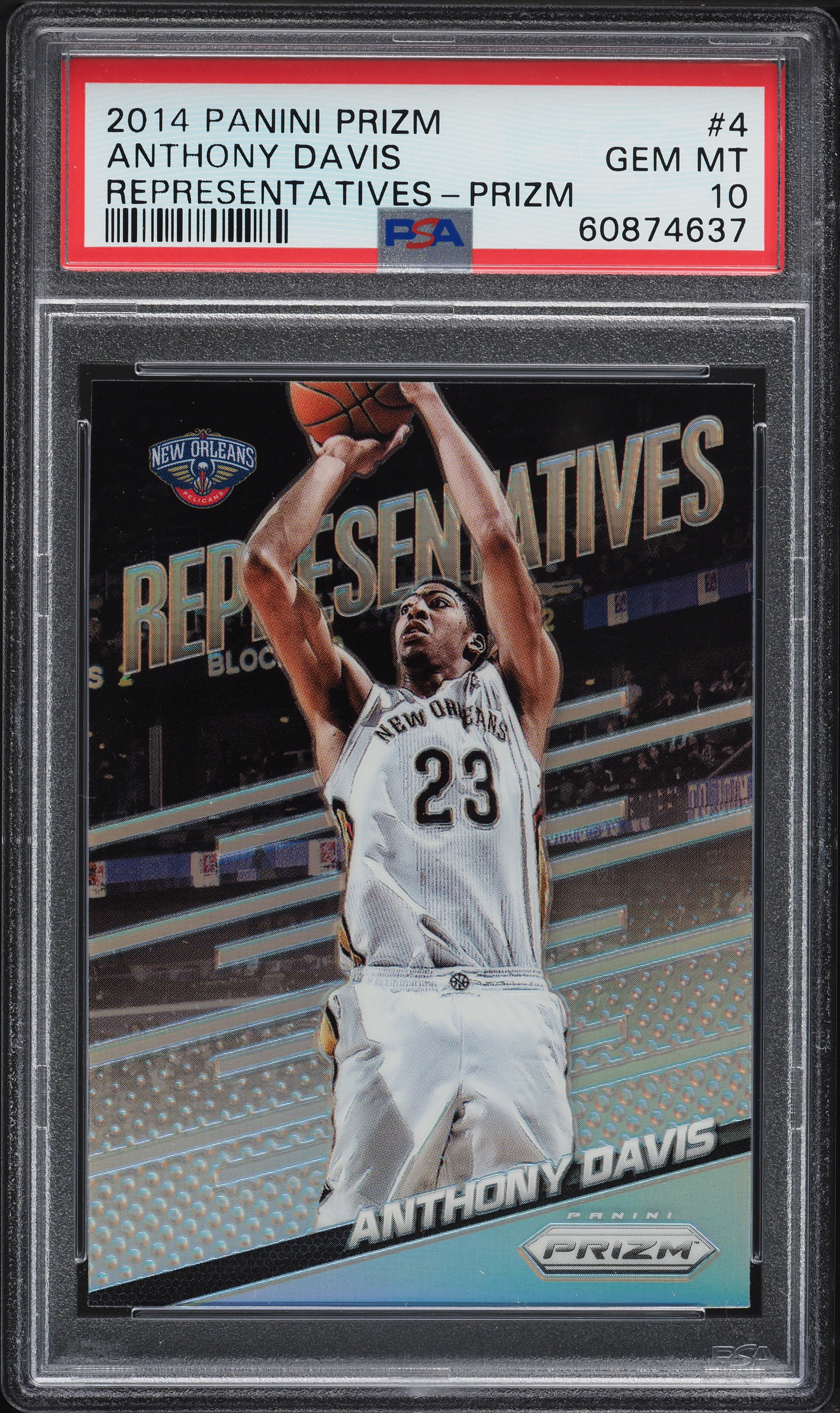 2014 Panini Prizm Representatives Silver Anthony Davis #4 PSA 10 GEM MINT