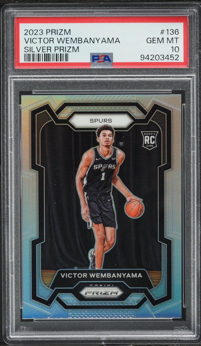 2023 Panini Prizm Silver Victor Wembanyama ROOKIE #136 PSA 10 GEM MINT
