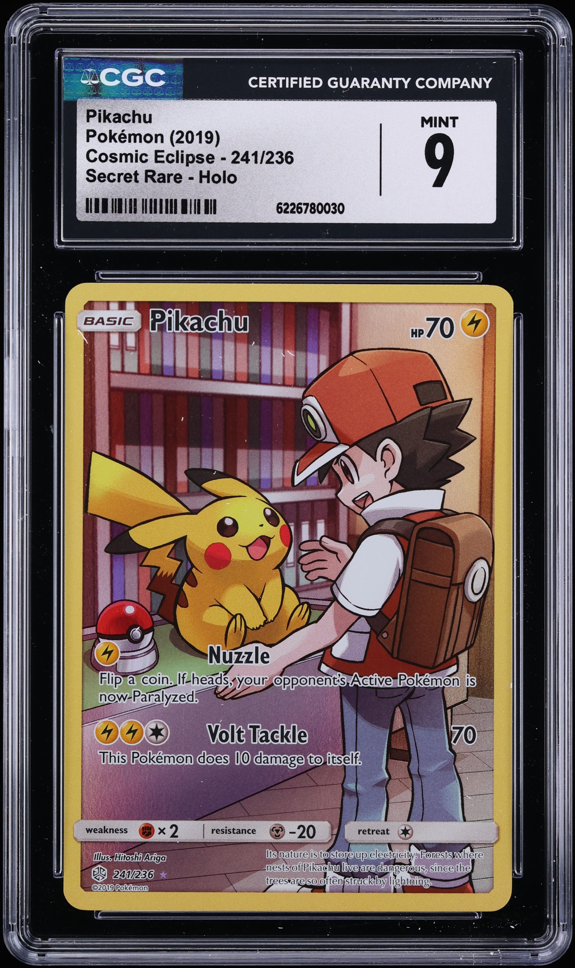 2019 Pokemon Sun & Moon Cosmic Eclipse CHR Pikachu #241 CGC 9 MINT