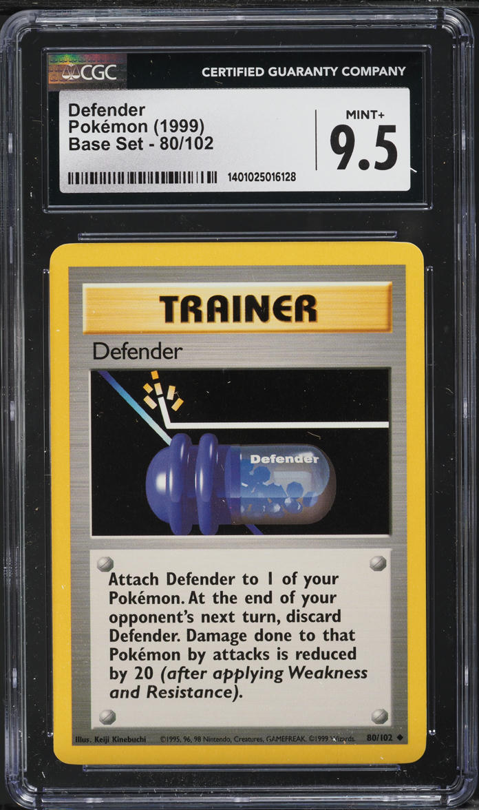 1999 Pokemon Base Set Defender #80 CGC 9.5 MINT+