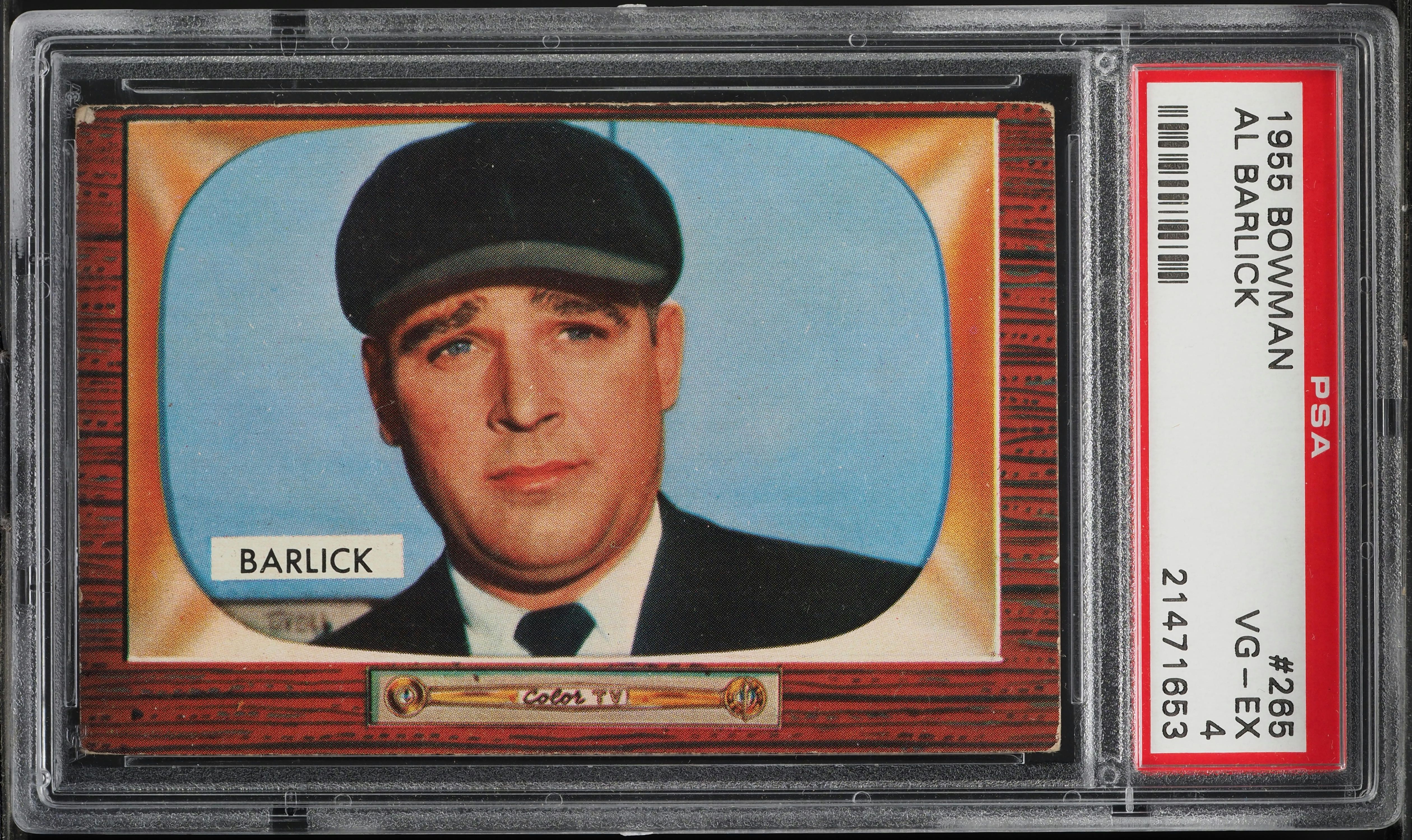 1955 Bowman SETBREAK Al Barlick ROOKIE #265 PSA 4 VGEX