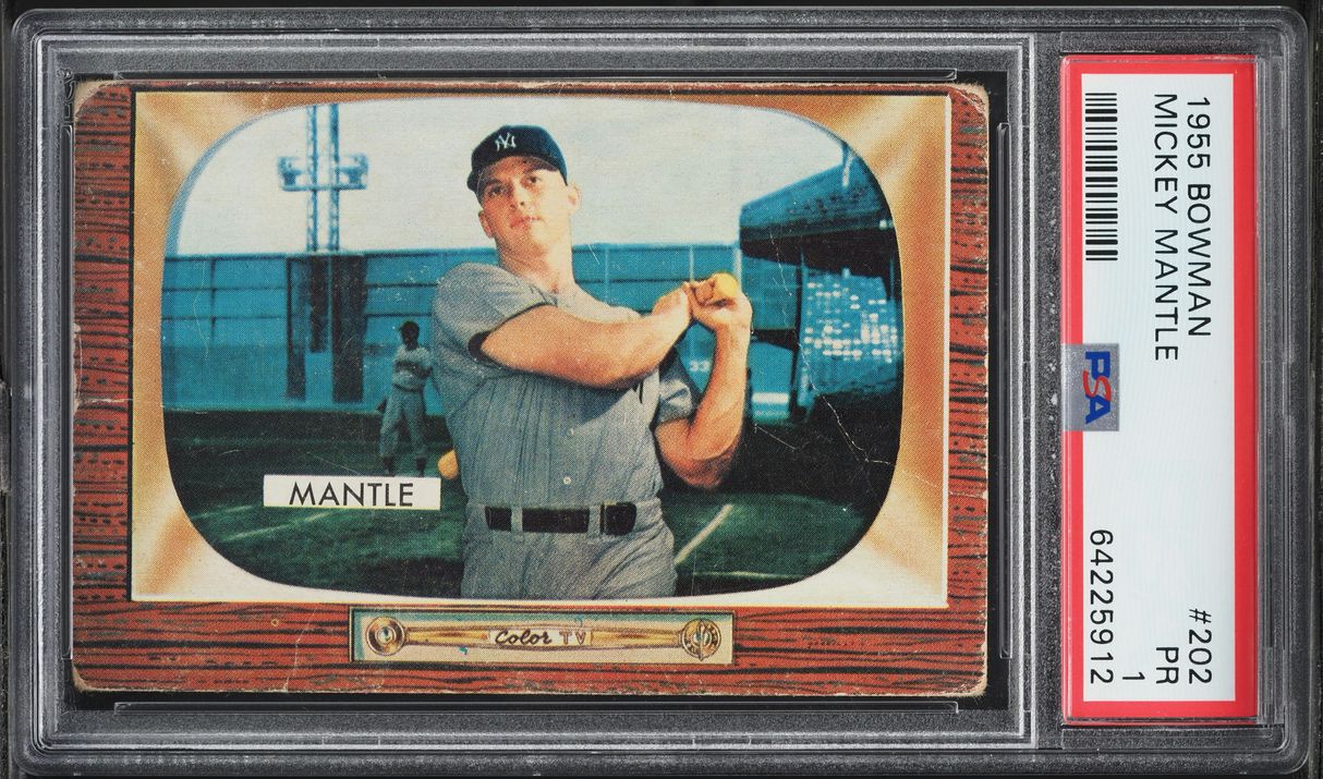 1955 Bowman Mickey Mantle #202 PSA 1 PR