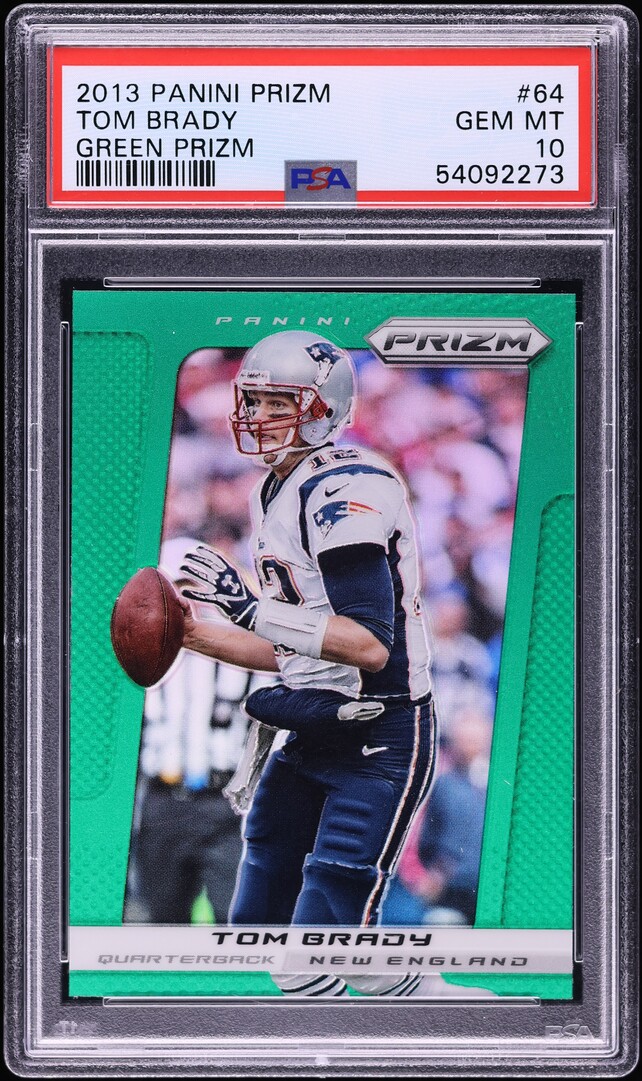 2013 Panini Prizm Green Tom Brady #64 PSA 10 GEM MINT