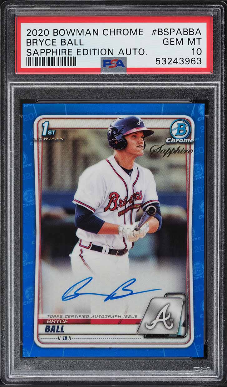 Bryce Ball #BSPA-BBA 2020 Bowman Sapphire Edition Baseball Autographs