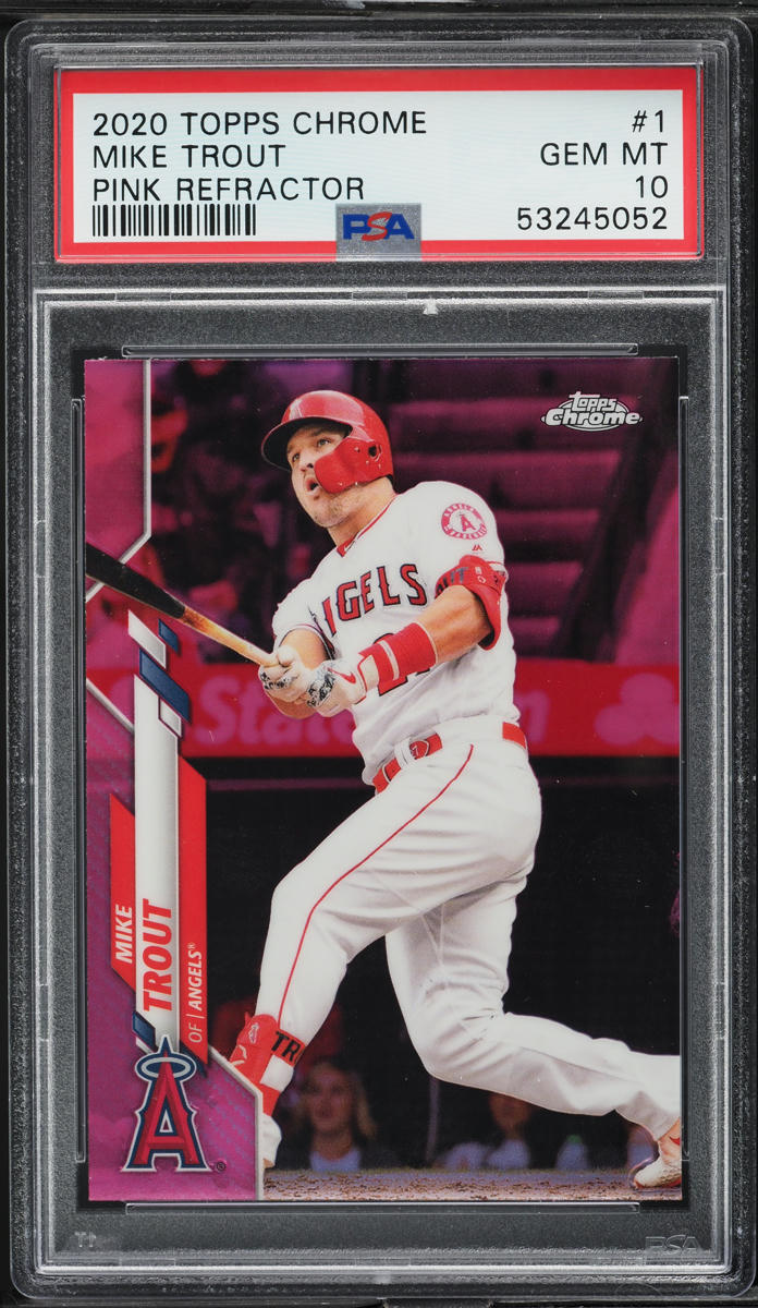 2020 Topps Chrome Pink Refractor Mike Trout #1 PSA 10 GEM MINT
