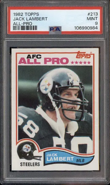 1982 Topps #213 Jack Lambert PSA 9