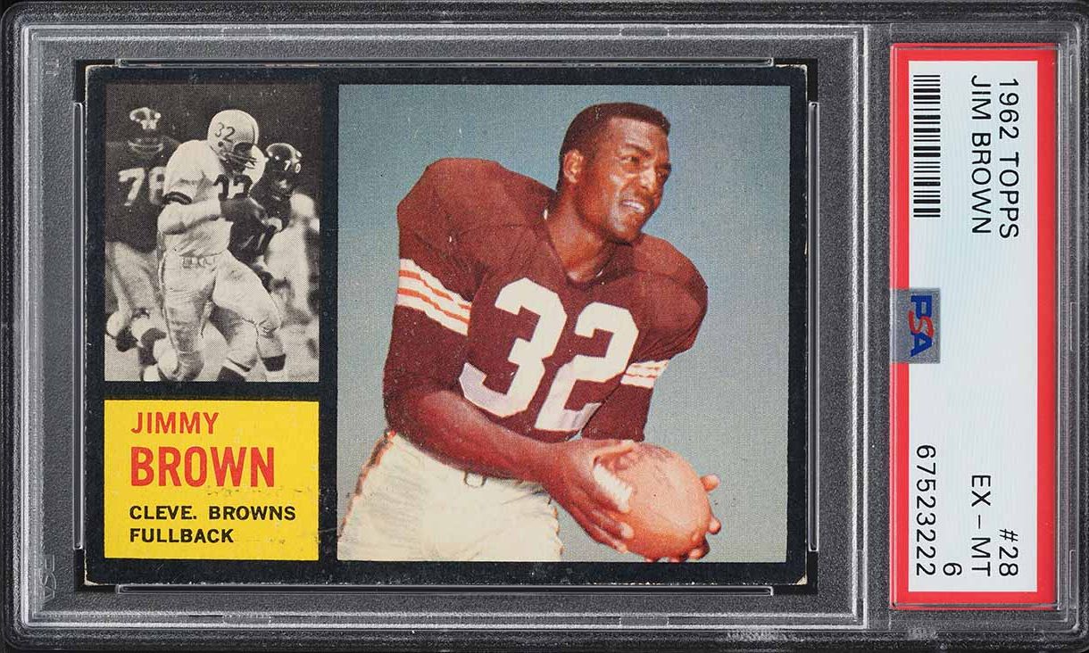 1962 Topps Football Jim Brown #28 PSA 6 EXMT