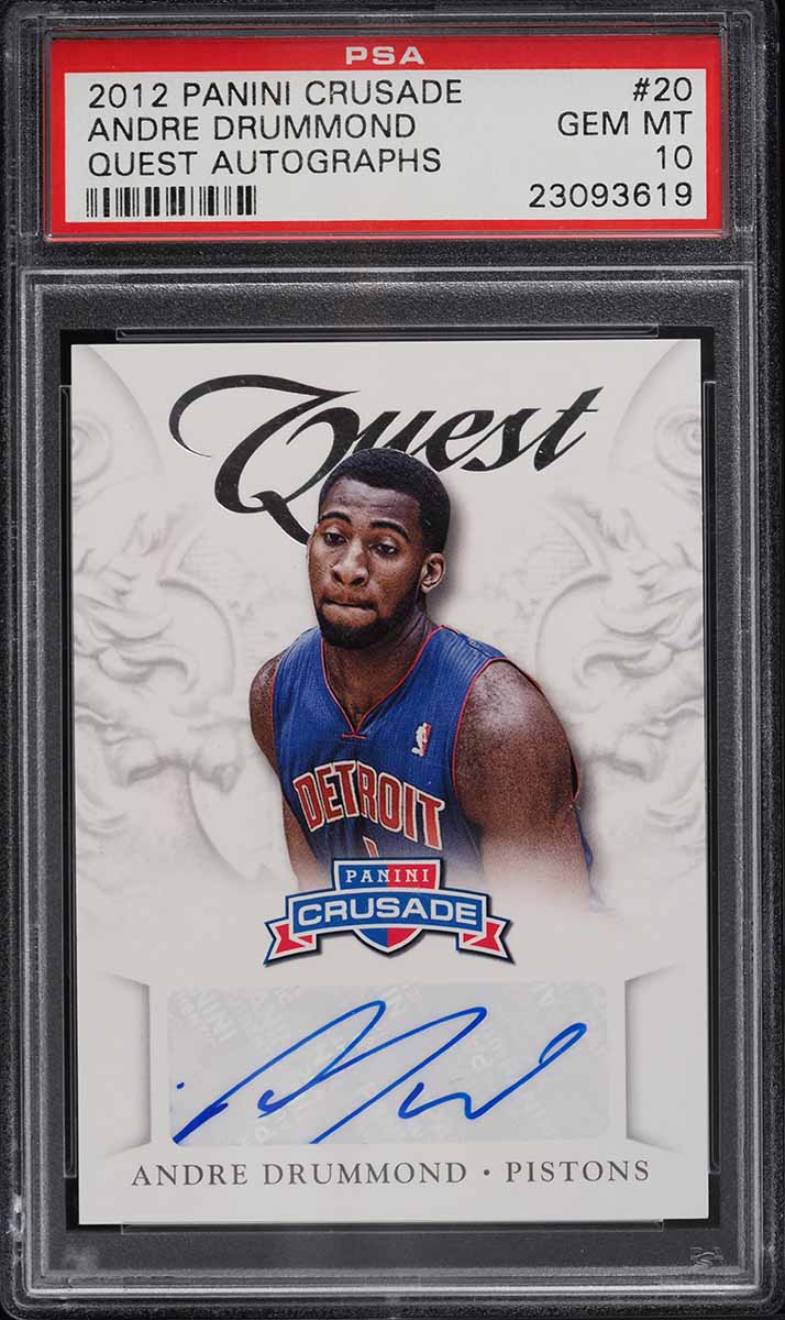 Andre Drummond #20 2012-13 Panini Crusade Basketball Quest Autographs