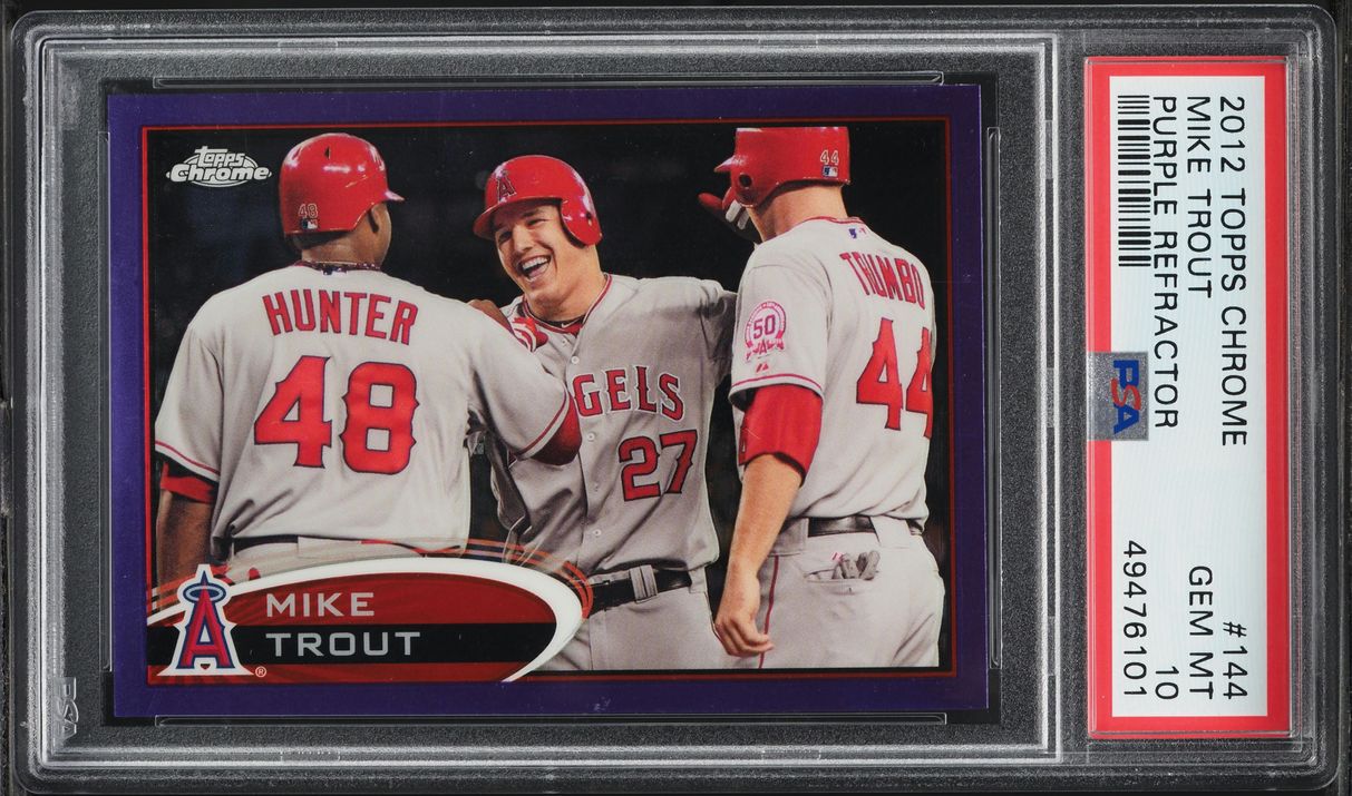 2012 Topps Chrome Purple Refractor Mike Trout ROOKIE #144 PSA 10 GEM MINT