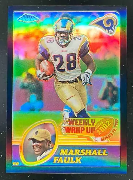2003 Topps Chrome Black Refractors #152 Marshall Faulk /599