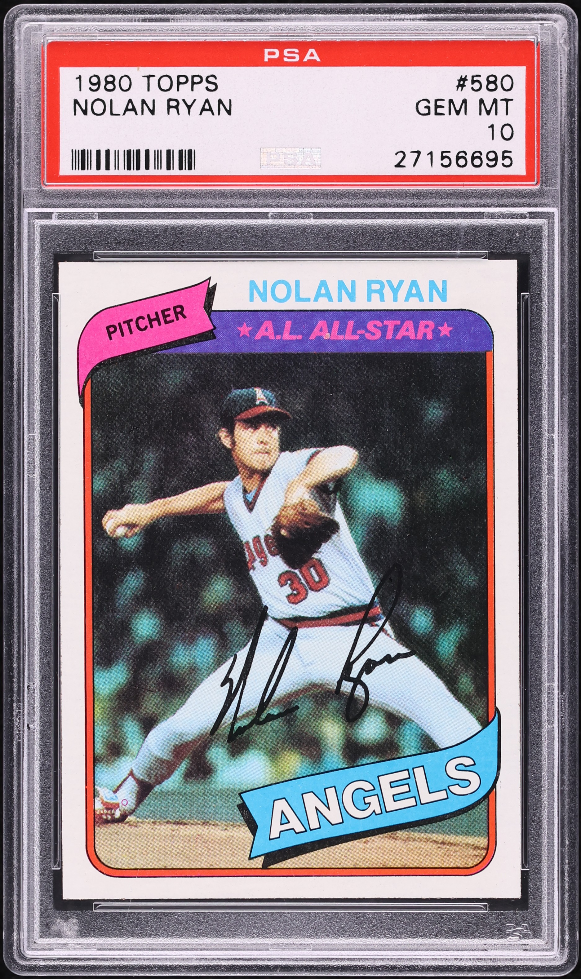 1980 Topps Nolan Ryan #580 PSA 10 GEM MINT