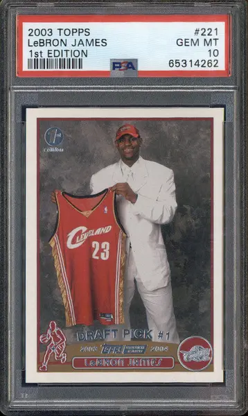 2003 Topps 1st Edition #221 Lebron James RC Rookie PSA 10