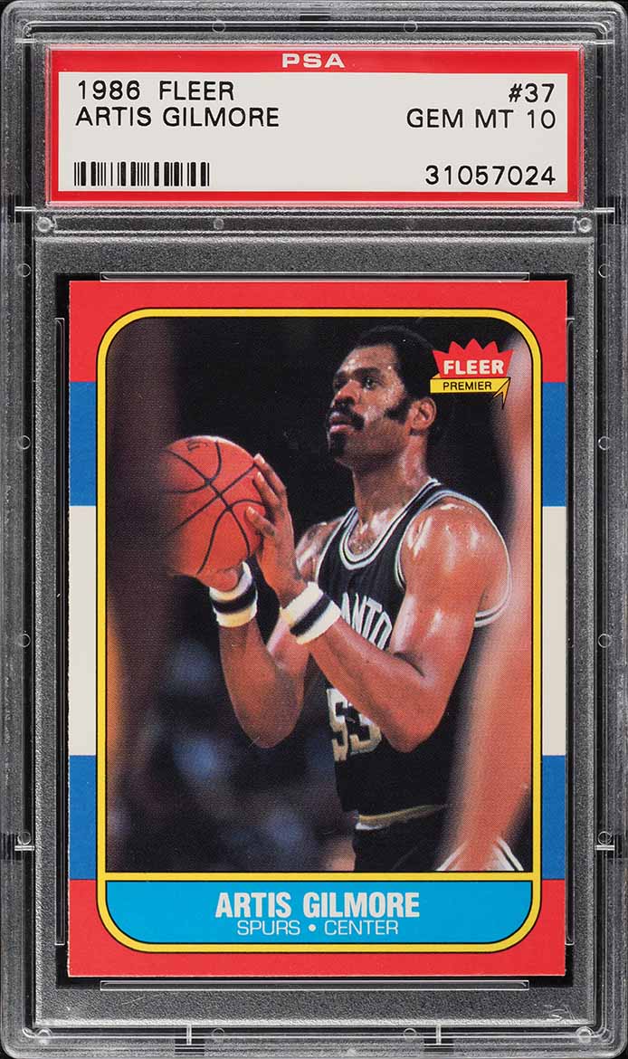 1986 Fleer Basketball Artis Gilmore #37 PSA 10 GEM MINT