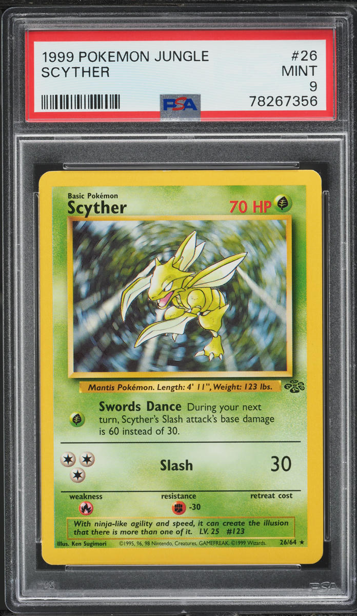 1999 Pokemon Jungle Scyther #26 PSA 9 MINT