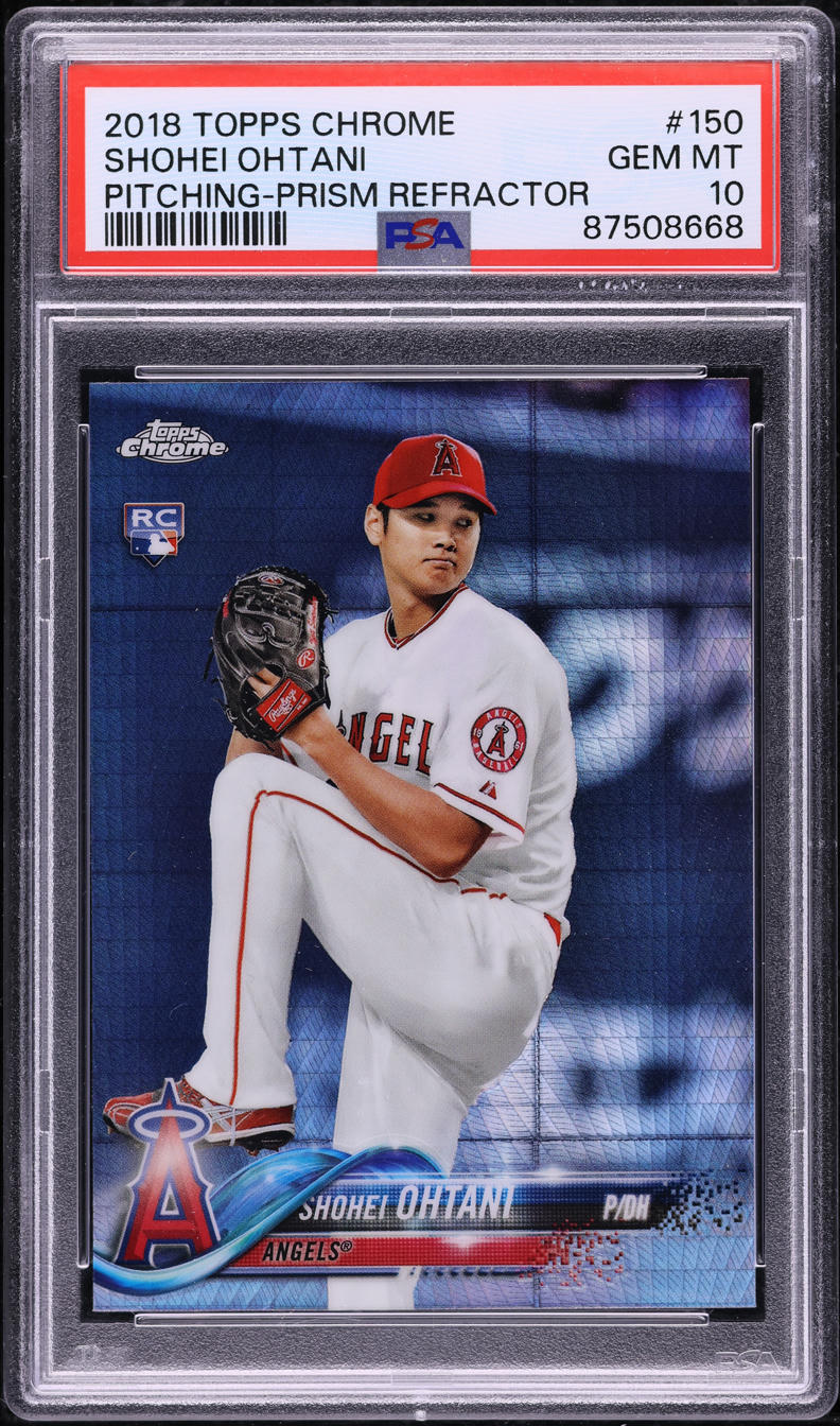 2018 Topps Chrome Prism Refractor Shohei Ohtani ROOKIE #150 PSA 10 GEM MINT