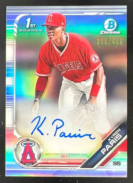 2019 Bowman Draft Chrome Pick Autographs Refractor #CDA-KP Kyren Paris Auto /499