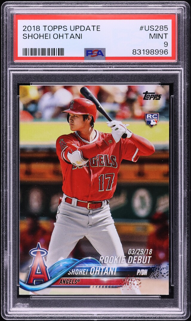 2018 Topps Update Shohei Ohtani ROOKIE #US285 PSA 9 MINT