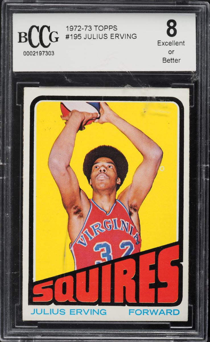 1972 Topps Basketball Julius Erving ROOKIE #195 BCCG 8