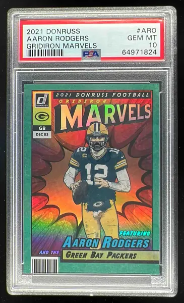 2021 Panini Donruss Gridiron Marvels #GM-ARO Aaron Rodgers PSA 10