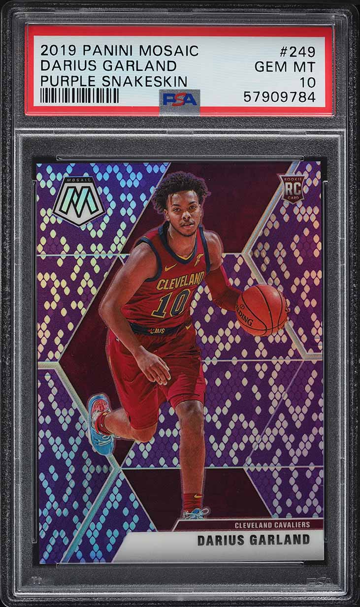 2019 Panini Mosaic Purple Snakeskin Darius Garland ROOKIE /24 #249 PSA 10