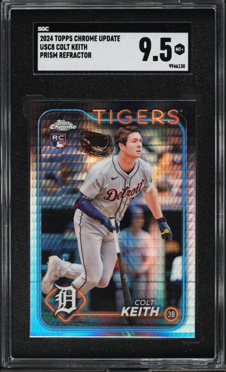 2024 Topps Chrome Update Prism Refractor Colt Keith ROOKIE #USC8 SGC 9.5 MINT+