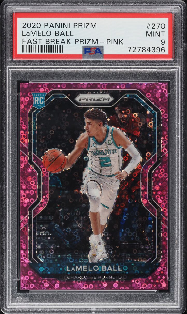 2020 Panini Prizm Fast Break Pink LaMelo Ball ROOKIE /50 #278 PSA 9 MINT