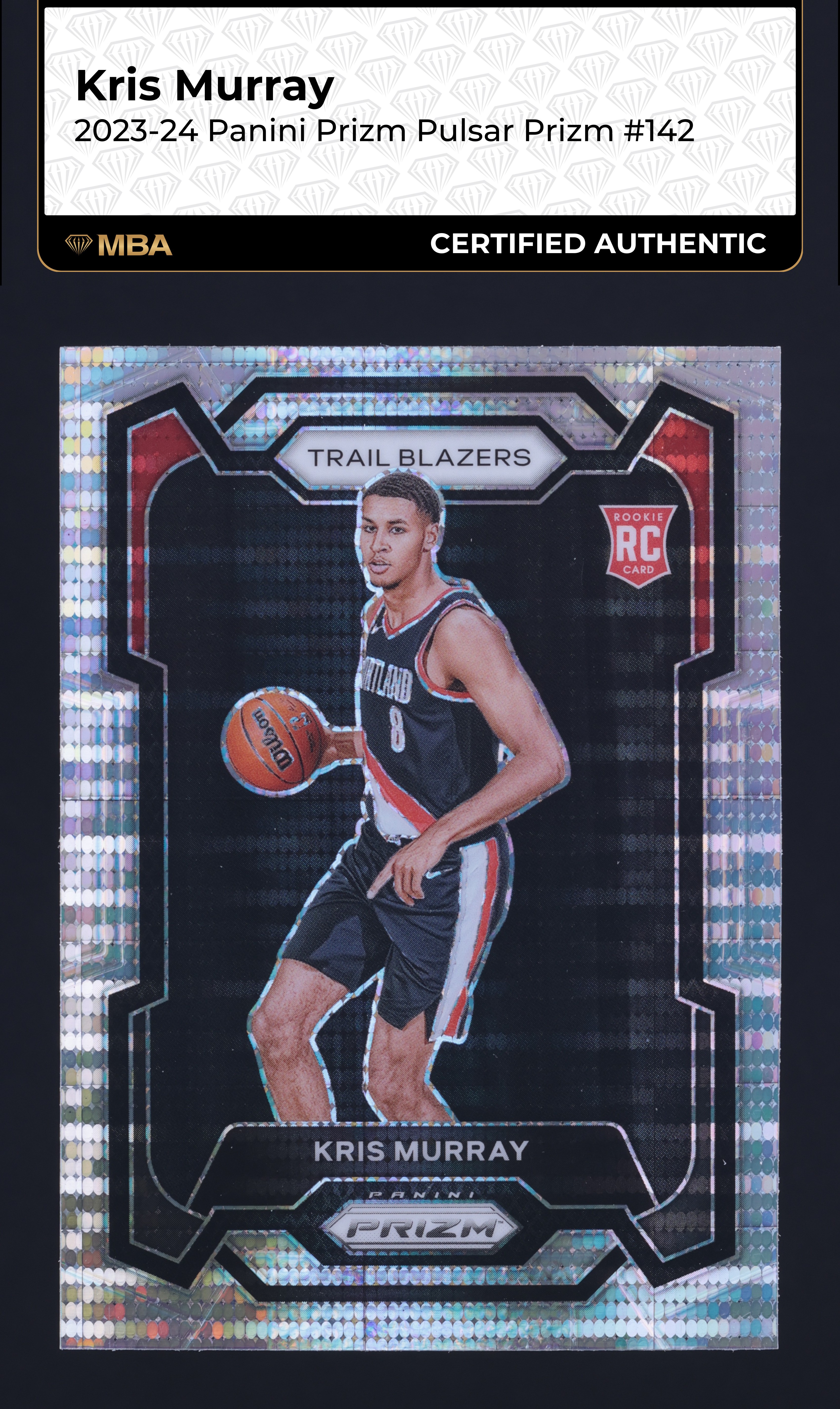 2023 Panini Prizm Pulsar Kris Murray ROOKIE #142 MBA AUTH