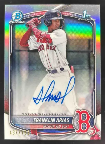 2025 Bowman Chrome Autographs Refractor #CPA-FA Franklin Arias RC Auto /499